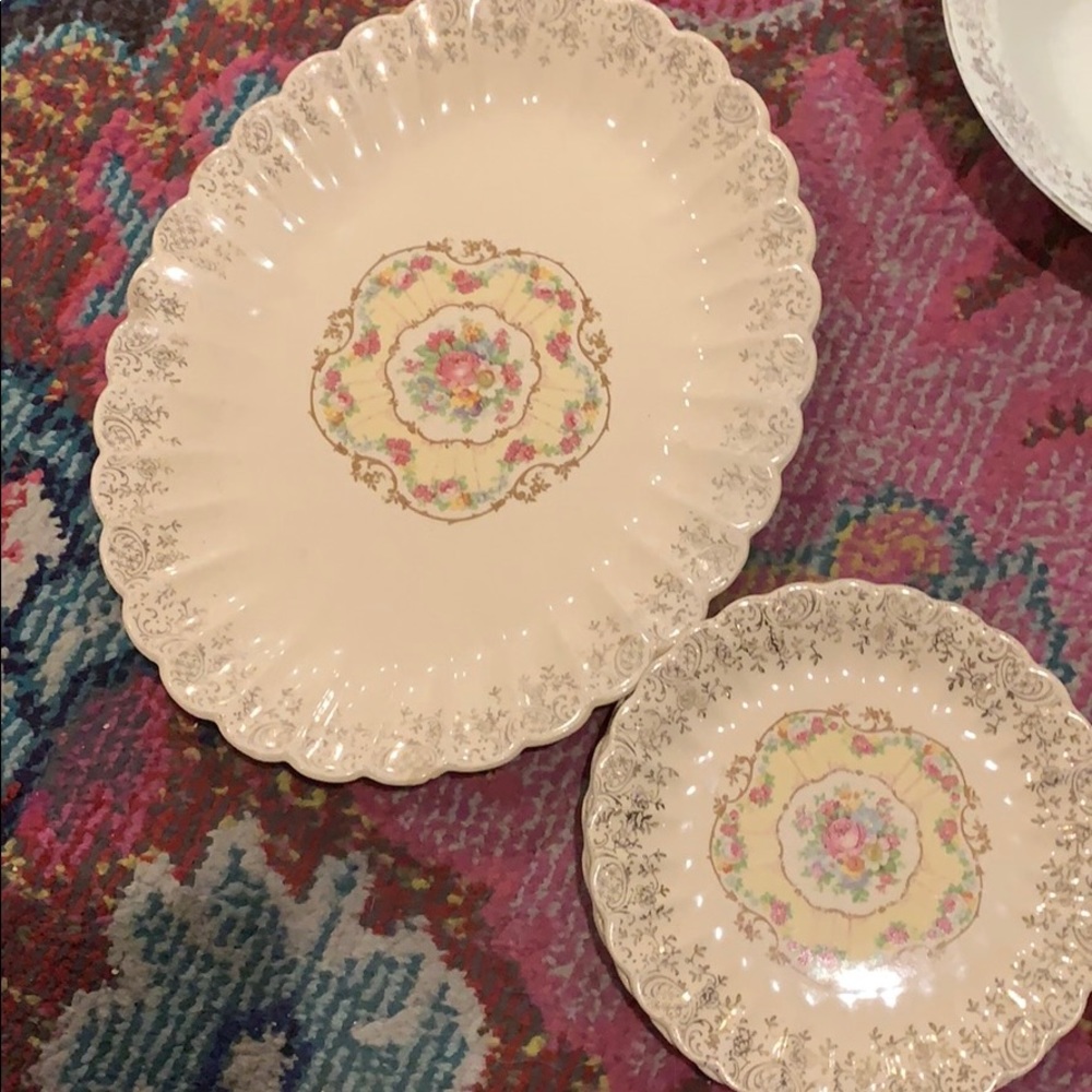 5 Pc Limoges and N city Plates and serving plates